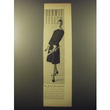 1960 Bonwit Teller Fashion Ad - Miss Bonwit's Spring Shadow
