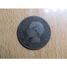 France 1855A Napoleon III 5 Centimes Coin
