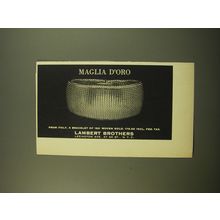 1961 Lambert Brothers Bracelet Advertisement - Maglia d'oro