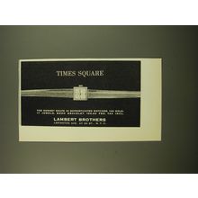 1961 Lambert Brothers Watch Advertisement - Times Square