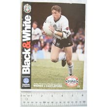 1992 programme Widnes v. Salford, centrefold Barry Dowd