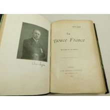 Antique Signed Rene Bazin Leather French Text Book La Douce France 1924 Illustd