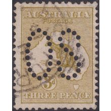 Australia 1913 3d Kangaroo Die I perf Large OS