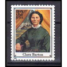 2975c 32c Clara Burton Fine MNH V2370