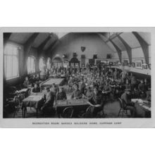 Billiards Draughts Board Game Room Soldiers Home Curragh Camp Irish Old Postcard