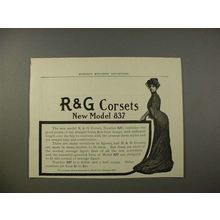 1903 R&G Corsets Model 837 Corset Ad - NICE!