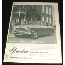 1959 Humber Super Snipe Car Ad, Space, Speed, Beauty!!