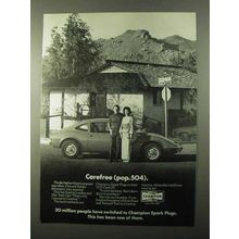 1971 Champion Spark Plugs Ad - Carefree (pop. 504)