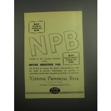 1948 National Provincial Bank Ad - Visitors to the London