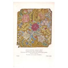 NEEDLEWORK CHAIR SET Eng. 18th C. unused postcard Victoria & Albert Museum =