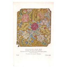 NEEDLEWORK CHAIR SET Eng. 18th C. unused postcard Victoria & Albert Museum =