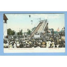 Rhode Island Crescent Park Shooting The Chutes & Balloon Ascension View Cr~1138