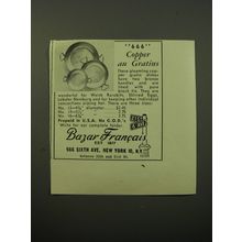 1950 Bazar Francais 666 Copper au Gratins Advertisement