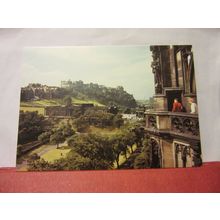 EDINBURGH CASTLE FROM SCOTT MONUMENT, SCOTLAND unused postcard =
