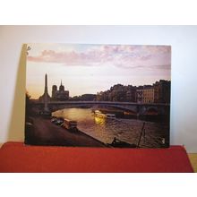 LA SEINE& CATHEDRAL OF OUR LADY, PARIS, FRANCE used postcard 2004 pm =