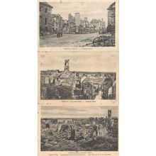 German WW1 Bomb Damage 3x Sent By War Soldier Postcard s