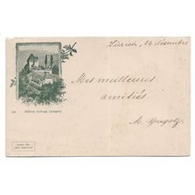 Postcard Switzerland Argovia Schloss Liebegg castle undivided posted 1908