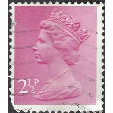 GB, Queen Elizabeth Machin, pink 1971, 2½p, #2