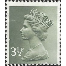 GB, Queen Elizabeth Machin, green grey 1971, 3½p, #2