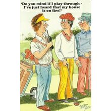 BAMFORTH COMIC "My House Is On Fire" Postcard (2070)