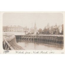 Wisbech River North Brink Cambridge 1901 Postcard