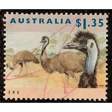 Australia 1994 Threatened Animals $1.35 Used Stamp Emu