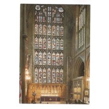 BATH ABBEY, East Window vintage unused postcard J.Arthur Dixon /