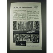 1947 ACF American Car and Foundry Company Ad - New York's S.R.O. Sign