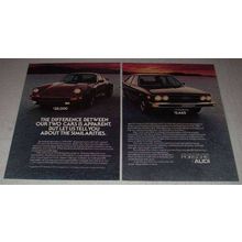 1977 2-page Porsche Turbo Carrera and Audi Fox Car Ad