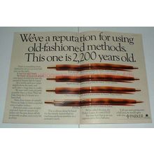 1977 2-page Parker Laque Pen Ad - Old-Fashioned Methods
