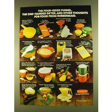 1980 Rubbermaid Food Products Ad - Four-Sided Funnel