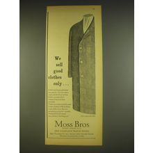 1963 Moss Bros Fashion Ad - We sell good clothes only