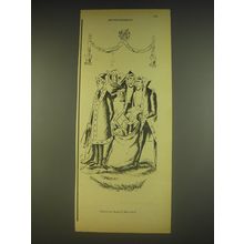 1963 Moss Bros Fashion Advertisement - art by Anton (Antonia Yeoman)