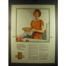 1926 Mazola Oil Advertisement - recipe for Pie Crust - art by C F Neagle