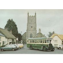 Exeter Corporation No 29 Bus JFJ 875 at Drewsteignton Postcard