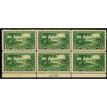 617, Mint VF NH Bottom Plate Block of Six CV $67.50 *- Stuart Katz