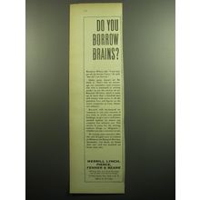 1957 Merrill Lynch Ad - Do you borrow brains
