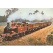 Metropolitan Railway 0-4-4T WW1 Dreadnought Coaches London Train Postcard