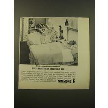 1961 Simmons Beautyrest adjustable bed Ad - Give something stupendous