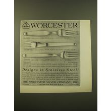 1961 Worcester Flatware Advertisement - Trapeze, Scoop and Linden