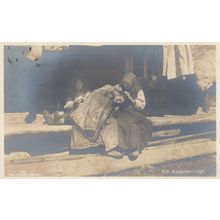 Ein Karpathen Idyll 1917 German Ladies Shelter From War WW1 Postcard