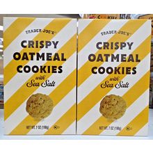 Trader Joe's Crispy Oatmeal Cookies with Sea Salt 7oz 198g (2 Boxes)