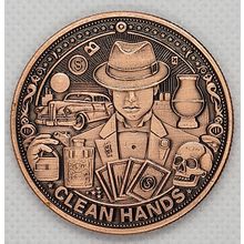 1 Oz AVDP Copper Collectible Clean Hands Dirty Money Coin