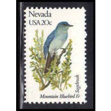 1980A 20c Birds/Flowers of Nevada Fine MNH Dry Gum V1982 (7)