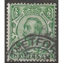 1912 SG346 1/2d Green Wmk Royal Cypher Simple Fine Used ....