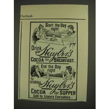 1903 Huyler's Cocoa Ad - Start the Day Right