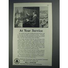 1925 Bell Telelphone Ad - At Your Service