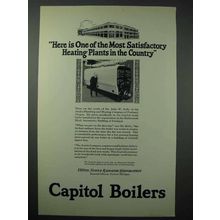 1925 Capitol Boilers Ad - Most Satisfactory Heating