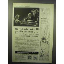 1933 Addressograph-Multigraph Machine Ad - We Reach