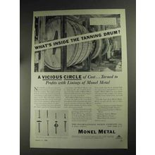 1936 International Nickel Monel Metal Ad - Tanning Drum